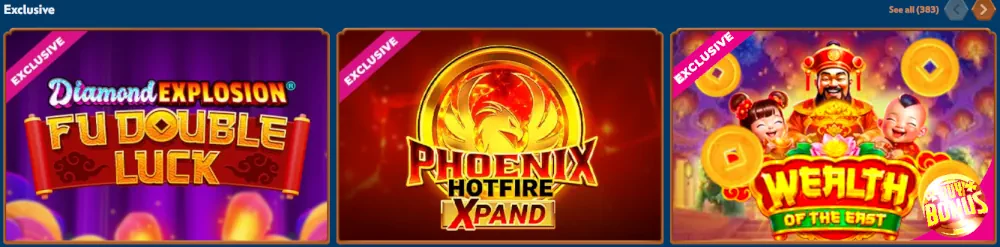 WinBay Exklusive Spiele